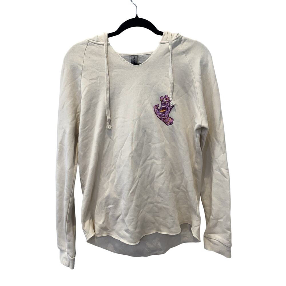 Independent Trading Co Santa Cruz Screaming Hand Hoodie Cream Mens M